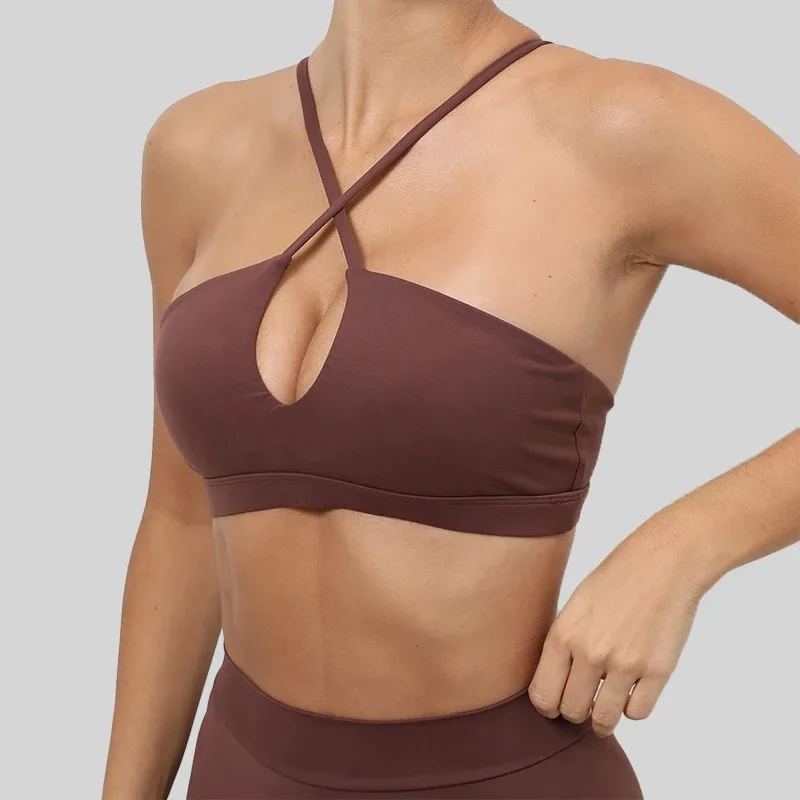 Quick Dry Underwear - セクシーなスポーツブラ ワークアウトブラジャー ランニング用通気性フィットネス下着 女性用速乾ヨガウェア ジムトップ 女性用
