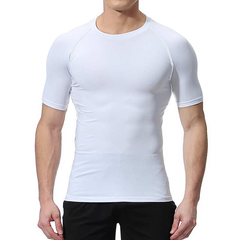 男性用速乾性アスレチックTシャツ、グラフィックプリント、ジム - Base Layer Top のレビューと価格