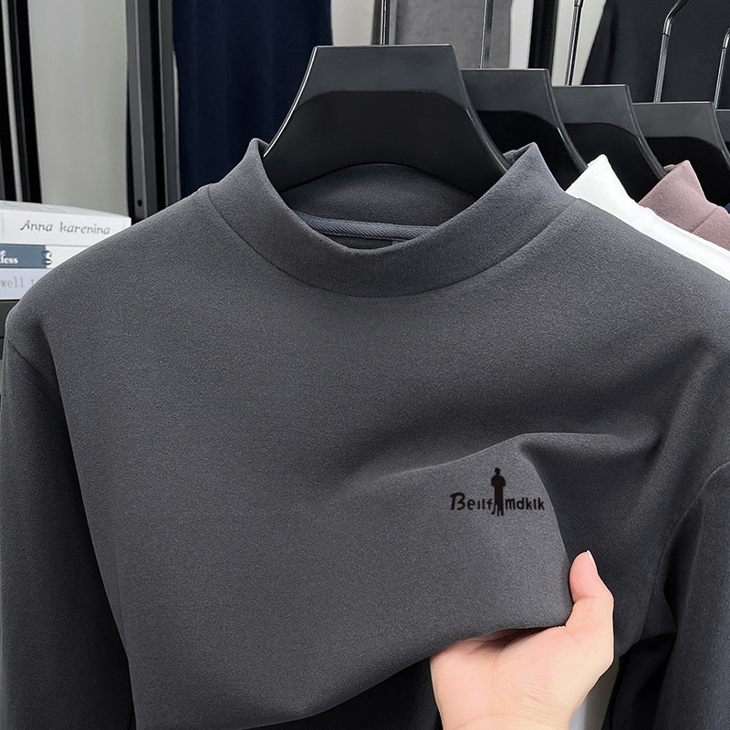 デザイナーメンズ無地新作プリントTシャツ 保温性のある秋のベ - Base Layer Top のレビューと価格