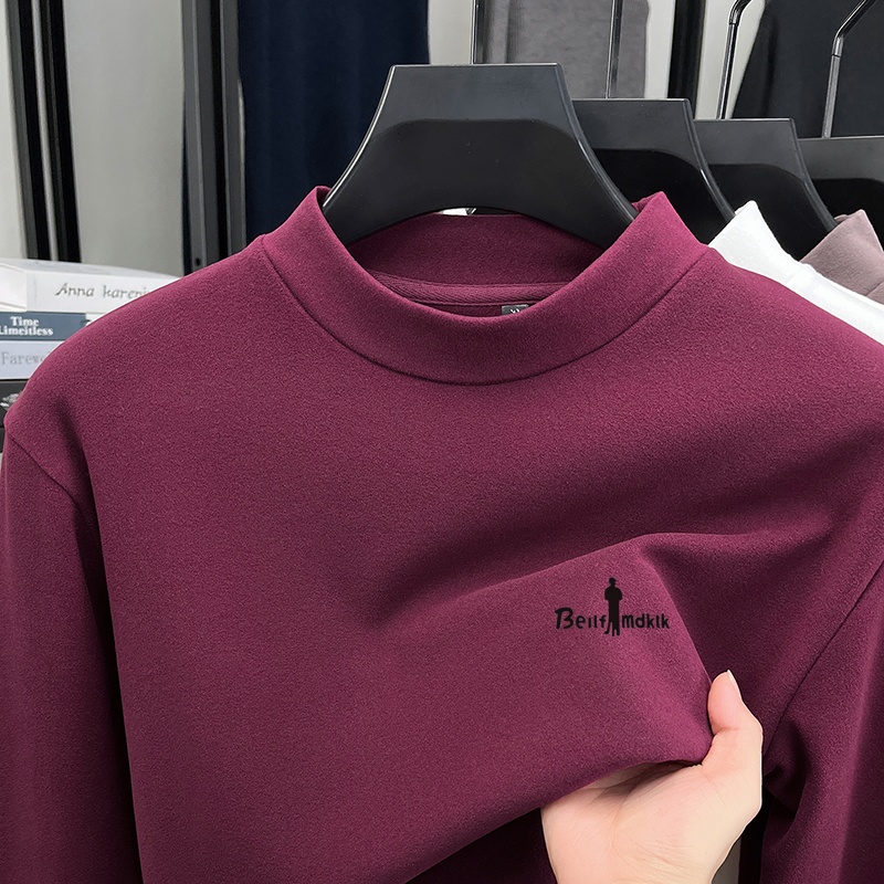 デザイナーメンズ無地新作プリントTシャツ 保温性のある秋のベ - Base Layer Top のレビューと価格