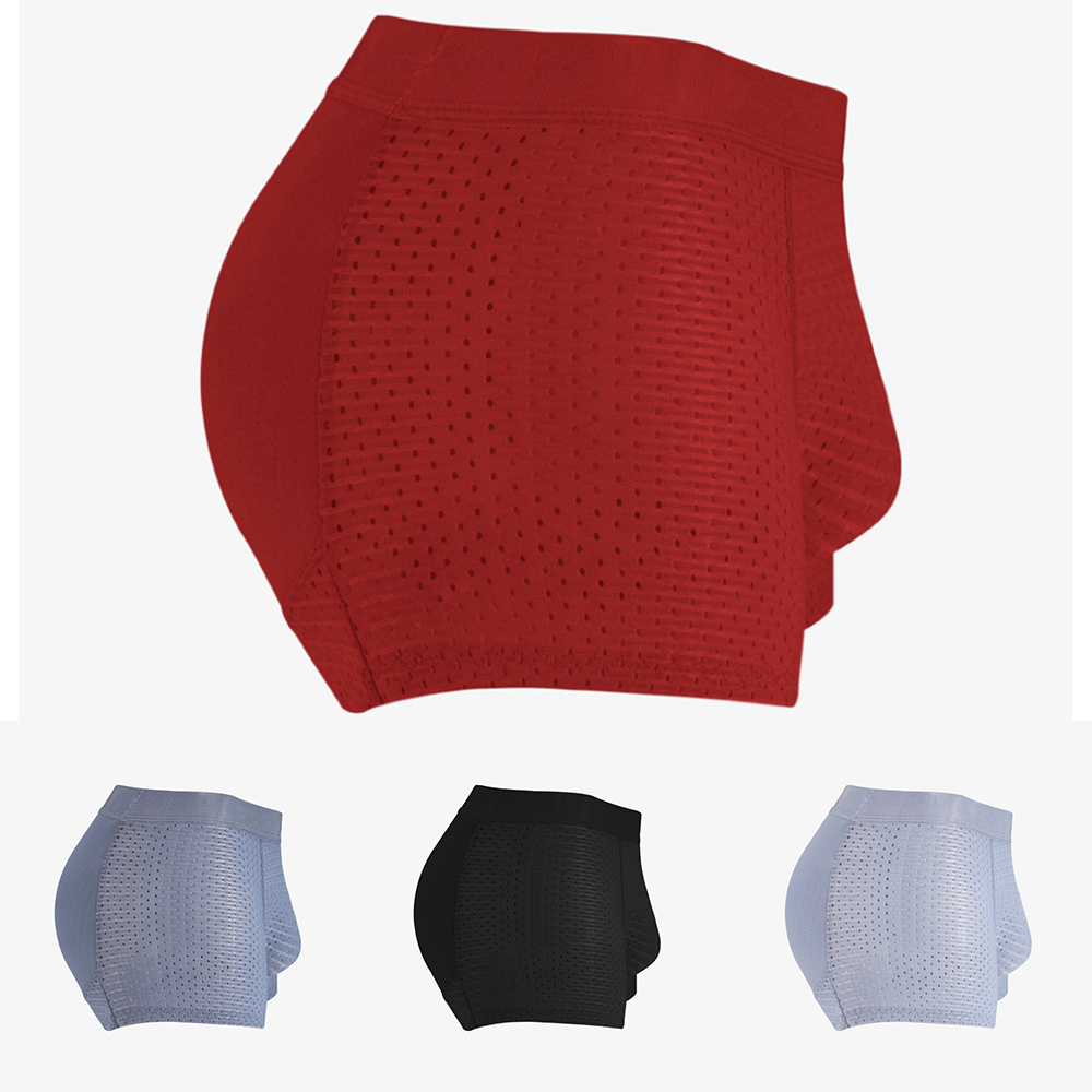 男性用ヒップアップパッド入りボクサーパンツ、通気性メッシュポ - Pouch Boxer Pouch のレビューと価格