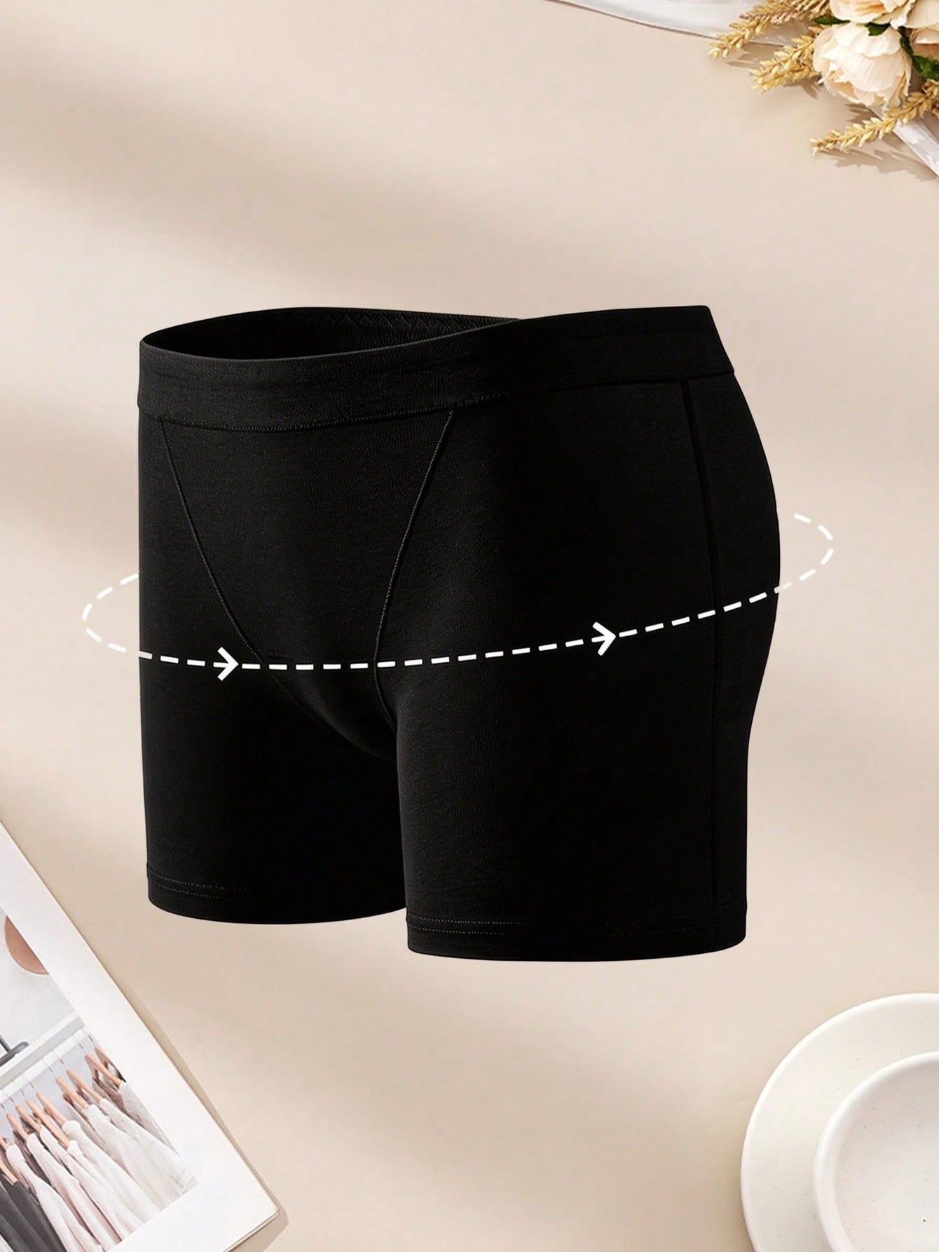 2PCS コットン安全女性用ショーツ、ハイウエストノーロール - Boxer Brief Pack Cotton のレビューと価格