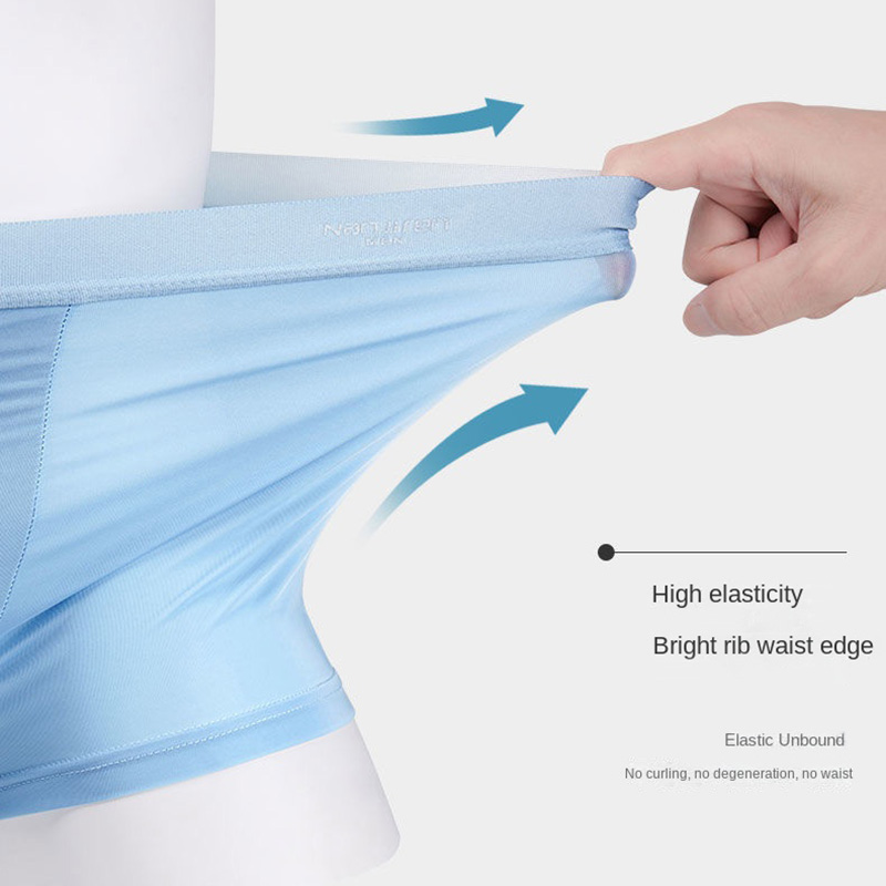 4 個ボクサーパンツメンズアイスシルク下着クールパンツ通気性 - Multi Pack Underwear のレビューと価格