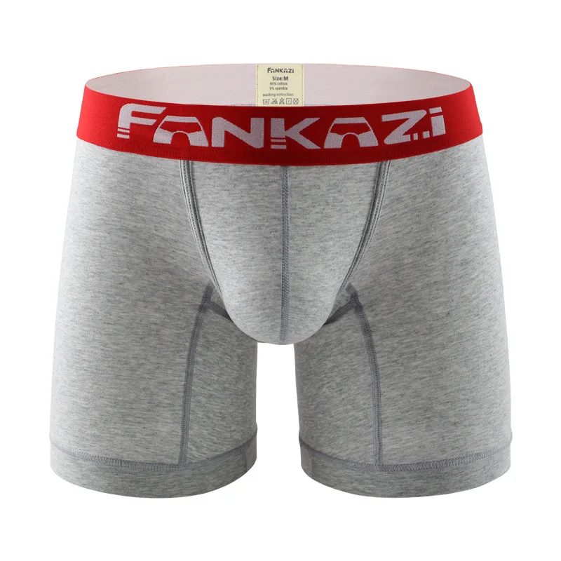 メンズバルジボクシーパンツ コットンロングレッグボクサーブリ - Long Leg Trunk Men のレビューと価格